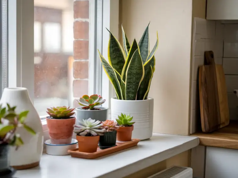 plants for kitchen window sill