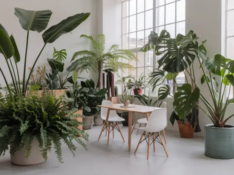 tall low maintenance plants indoor