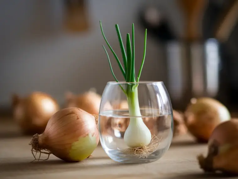 how to grow spring onions from scraps