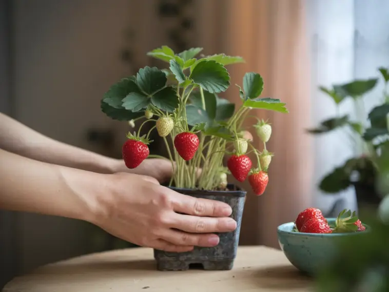 how to grow strawberries indoors