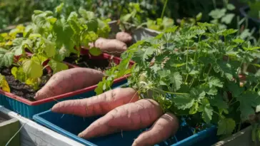 how to grow sweet potatoes in containers