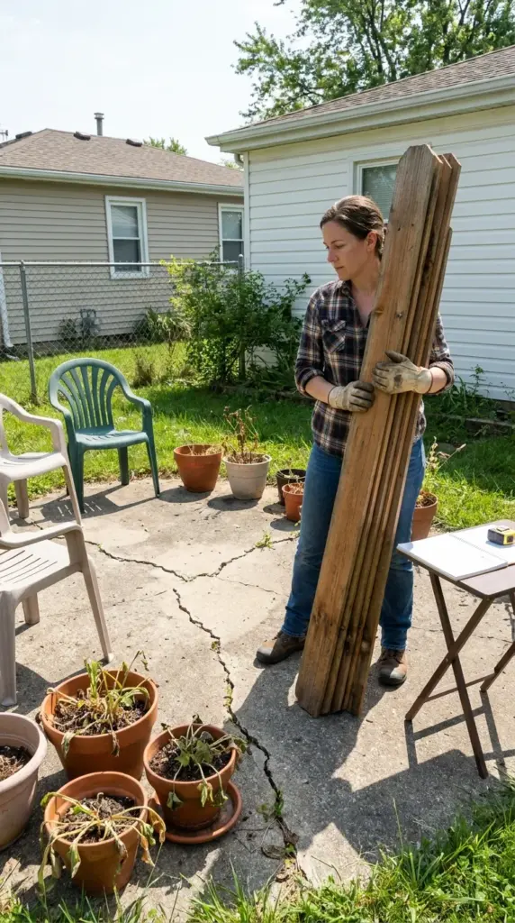 planning a $1.50 fence picket hack for a budget backyard makeover with more privacy