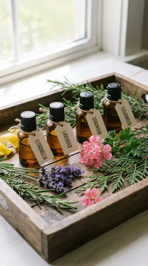 best essential oils for mosquito repellent including citronella lavender geranium and cedarwood