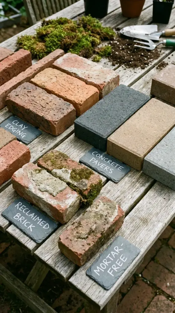 Best bricks and pavers for mortar-free lawn edging and garden border installation
