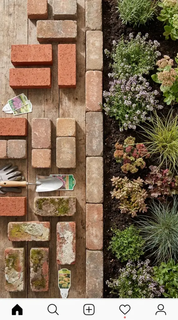 Best brick types for easy curved brick edging including pavers and reclaimed brick