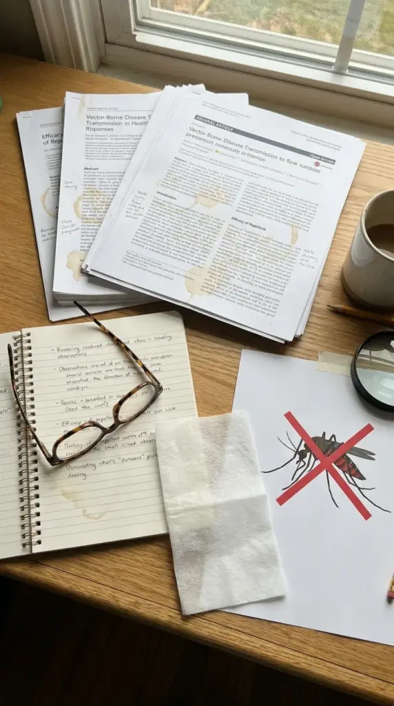 Science behind dryer sheets and mosquitoes with research papers explaining the mosquito repellent myth