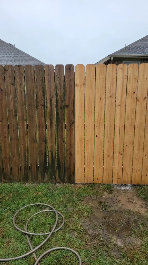 Privacy fence board spacing example showing poor airflow versus proper spacing to prevent wood rot