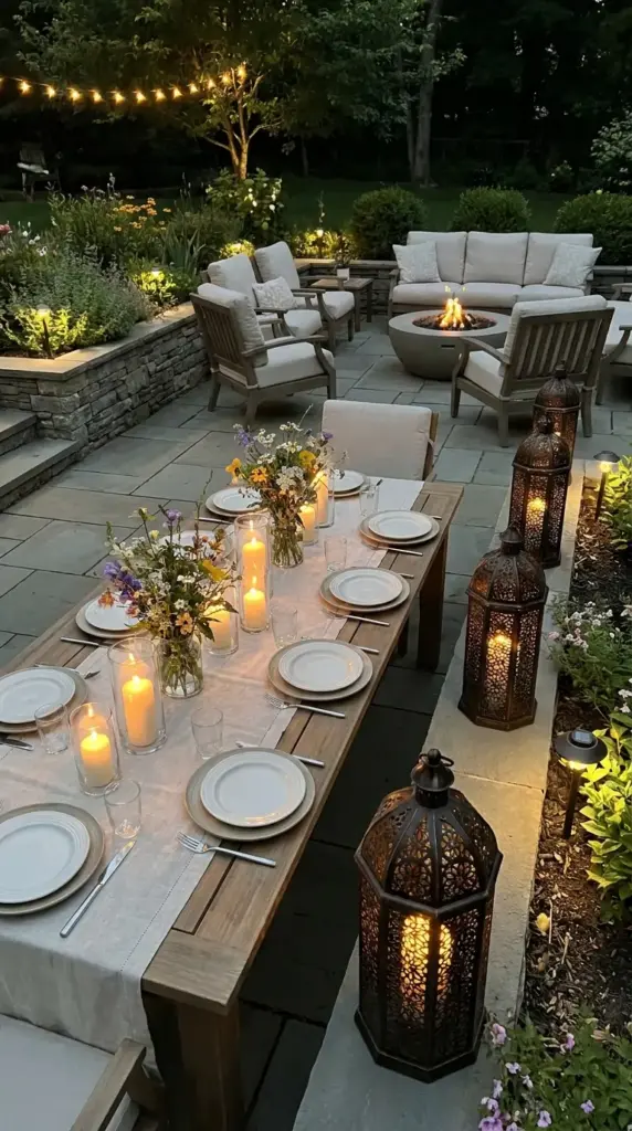 Citronella candles and low-smoke mosquito repellents styled for an outdoor wedding or backyard BBQ