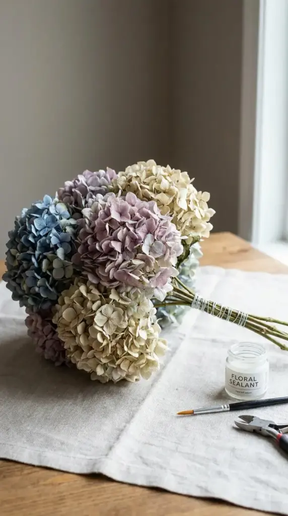 Tips for keeping dried hydrangea color and shape looking their best