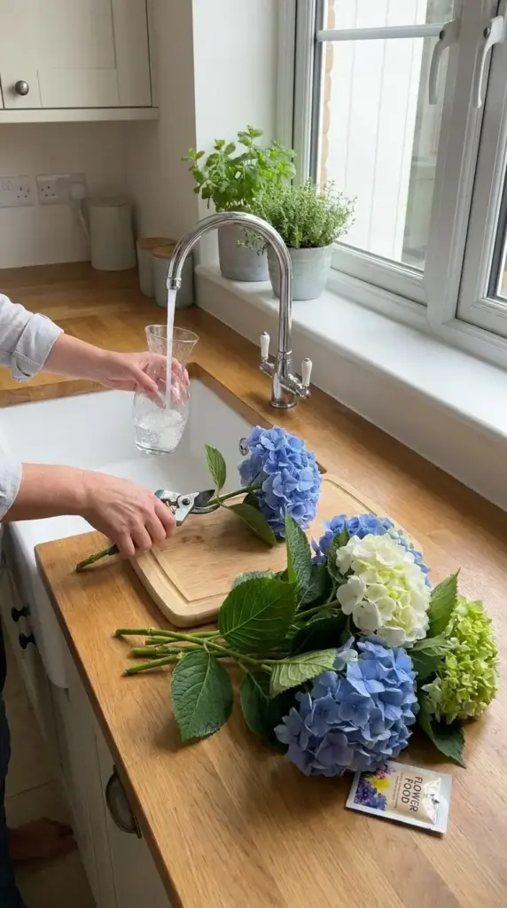 how to keep a hydrangea bouquet fresh longer with proper flower care