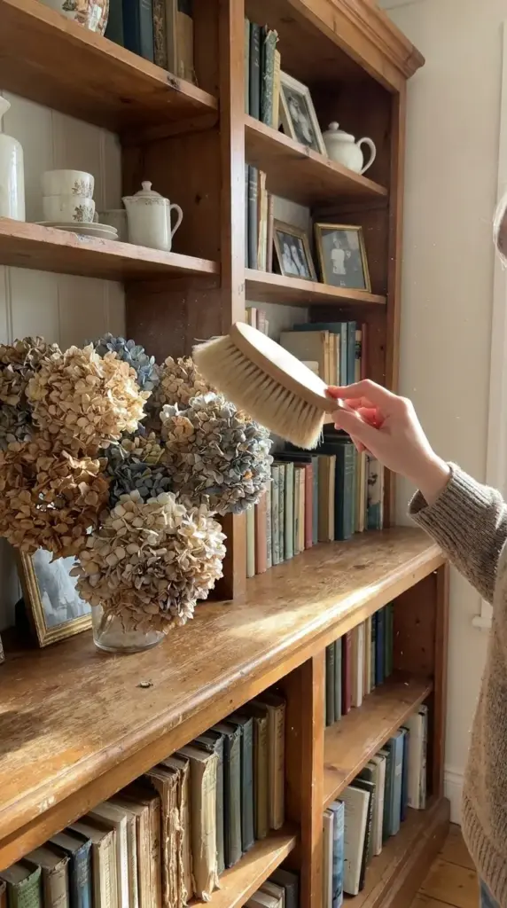 Caring for a dried hydrangea bouquet so it lasts longer with proper maintenance