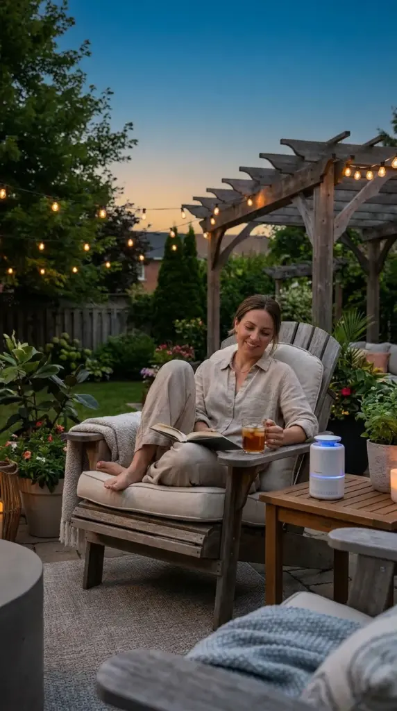 final backyard mosquito solution featuring a stealth heat-activated mosquito repellent instead of citronella candles