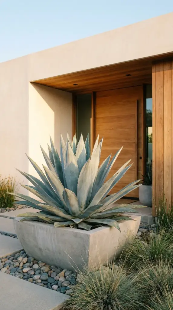 8 Brilliant Drought Tolerant Landscape Hacks That Luxury Designers Intentionally Keep Secret… 3 An oversized structural specimen agave used as a low-water focal point for high-end curb appeal.