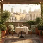 Small patio ideas for tiny spaces transformed into a luxurious outdoor living area.